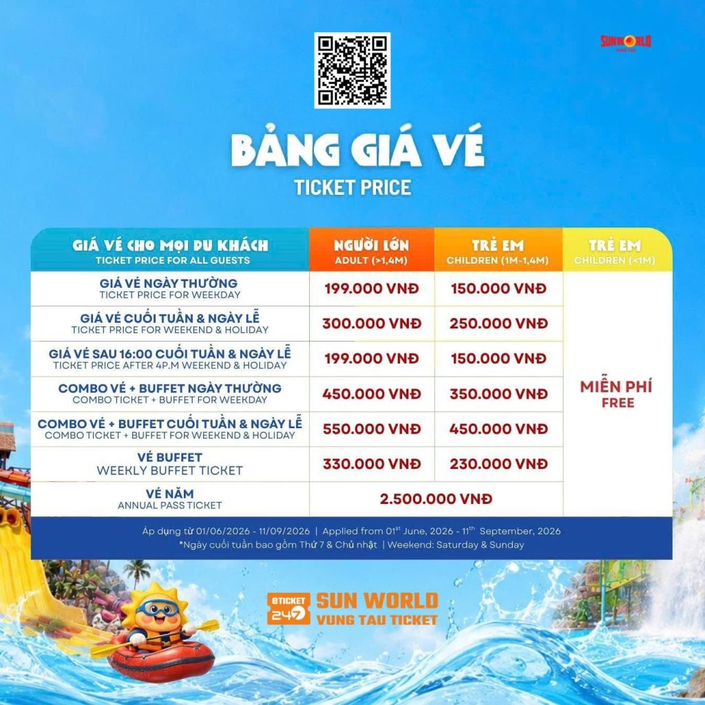 Giá vé Sun World Vũng Tàu